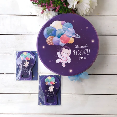Uzay Konsept 50 Çikolata 25 Balon Açacak Magnet