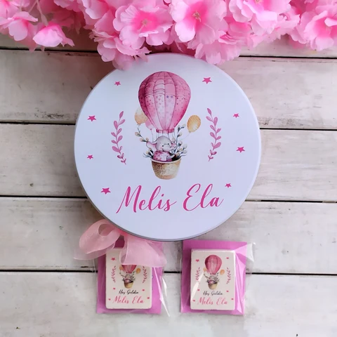 Uçan Balon ve Fil Konsept 50 Çikolata 25 Taş Magnet