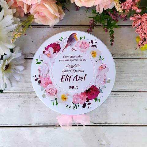 Çiçek Tema Kız Bebek Çikolatası