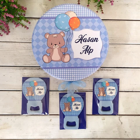 Ayıcık Konsept 50 Çikolata 25 Balon Açacak Magnet