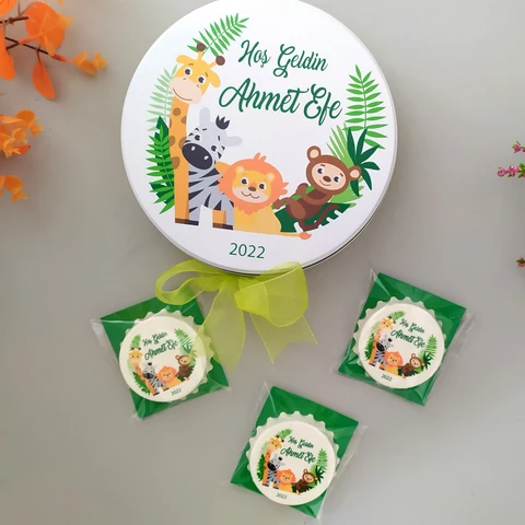 Safari Konsept 50 Çikolata 25 Yuvarlak Açacak Magnet