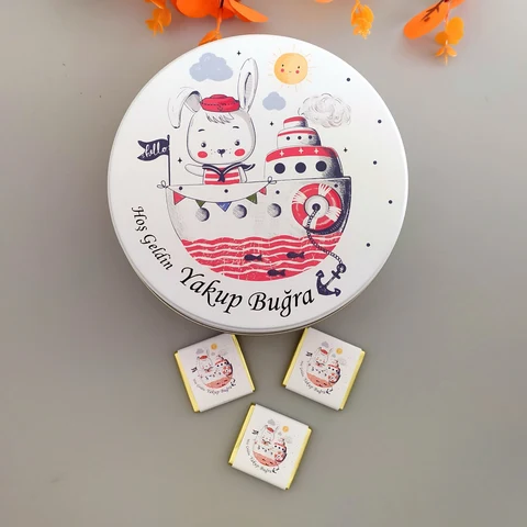 Tavşan Konsept 50 Çikolata 25 Yuvarlak Açacak Magnet