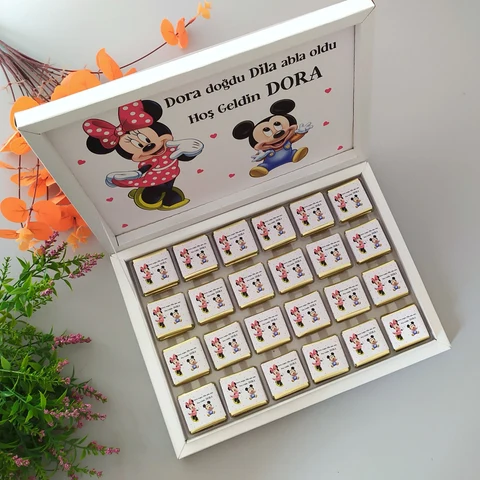 Minnie Tema Karton Kutu Çikolata