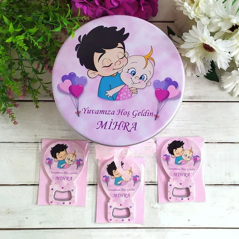 Abi Kardeş Konsept 50 Çikolata 25 Balon Açacak Magnet