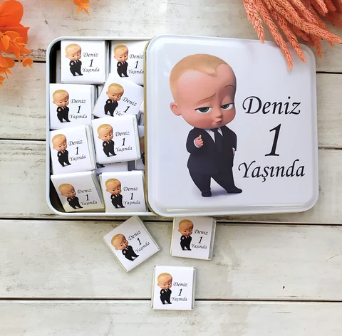 Patron Bebek Konsept 50 Çikolata 25 Dikdörtgen Açacak Magnet