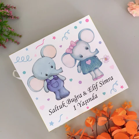 İkiz Bebek Konsept 32 Çikolata 15 Ayak Açacak Magnet