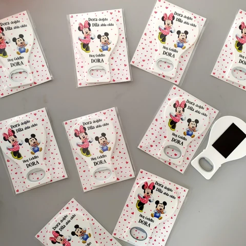 Minnie Tema Balon Açacak Magnet