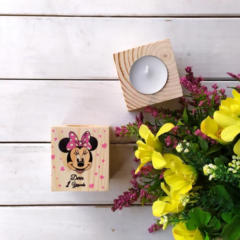 Minnie Temalı Kütük Mum