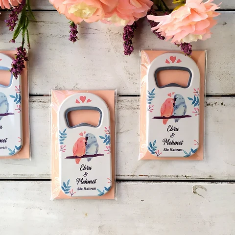 Kuş Temalı Nişan Açacak Magnet