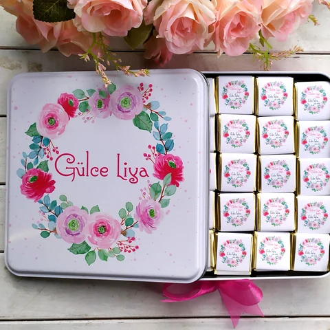Çiçek Konsept 50 Çikolata 25 Balon Magnet