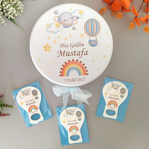 Gökkuşağı Konsept 50 Çikolata 25 Balon Açacak Magnet