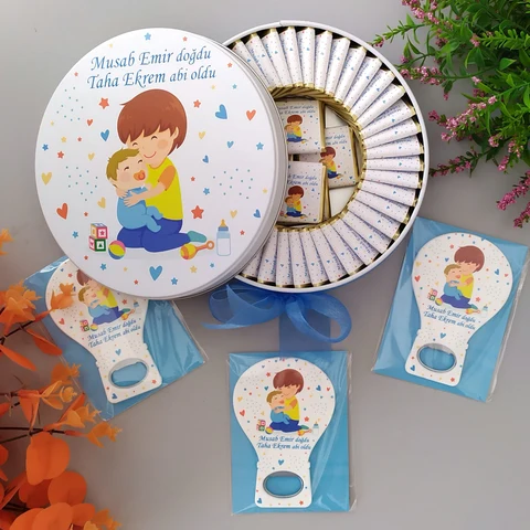 Abi Kardeş Konsept 50 Çikolata 25 Balon Magnet