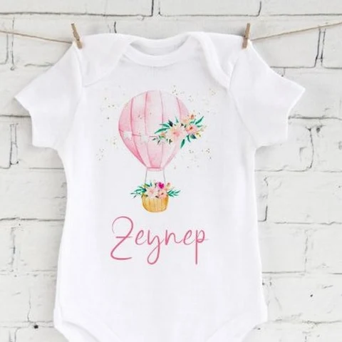 Uçan Balon Tema Bebek Zıbın (0-3 Ay)