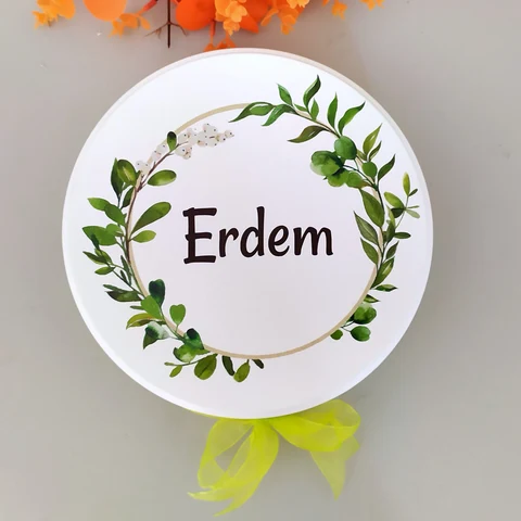 Yeşil Yaprak Tema Bebek Çikolatası