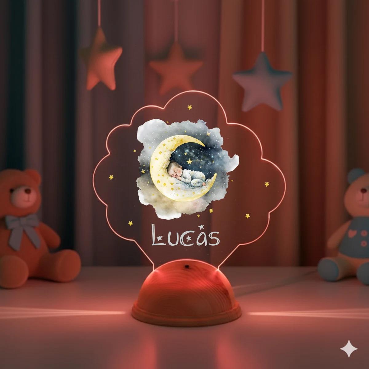 Uyuyan Bebek Tema Gece Lambası