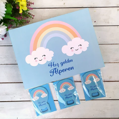 Gökkuşağı Konsept 32 Çikolata 15 Balon Açacak Magnet