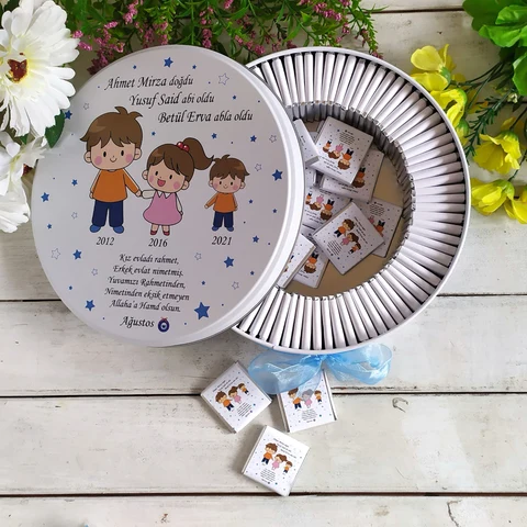 Kardeşler Konsept 50 Çikolata 25 Balon Açacak Magnet