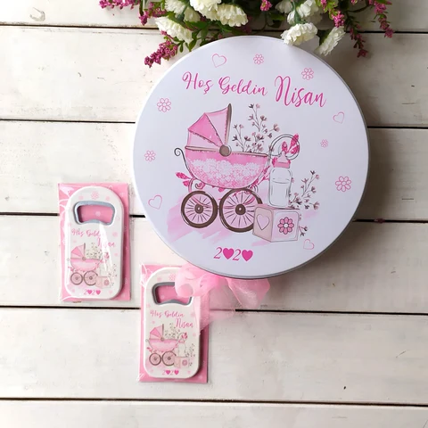 Pembe Puset Konsept 50 Çikolata 25 Uzun Açacak Magnet