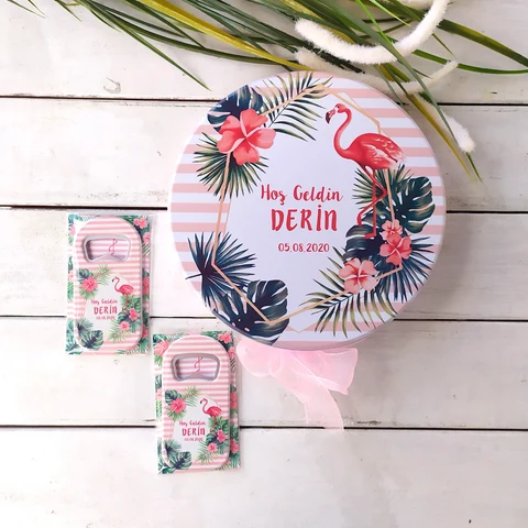 Flamingo-Konsept 50 Çikolata 25 Uzun Açacak Magnet