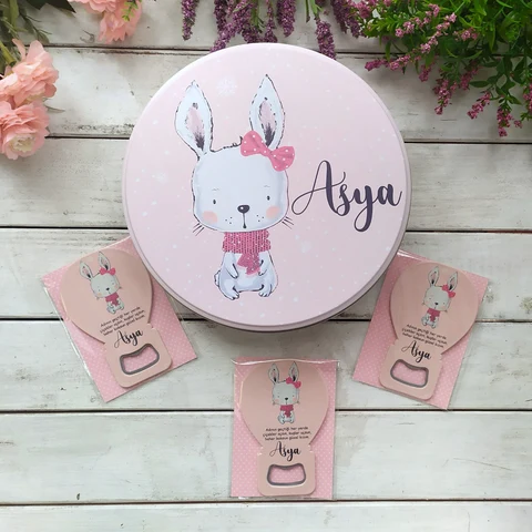 Tavşan Konsept 50 Çikolara 25 Balon Açacak Magnet