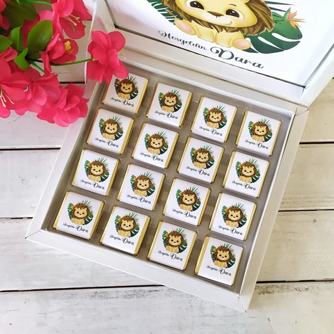 Aslan Tema Karton Kutu da Çikolata