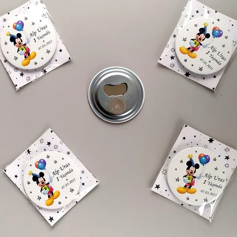 Mickey Tema Buton Açacak Magnet