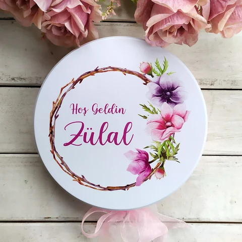 Çiçek Tema Bebek Çikolatası
