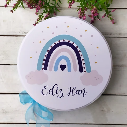 Gökkuşağı Tema Erkek Bebek Çikolatası