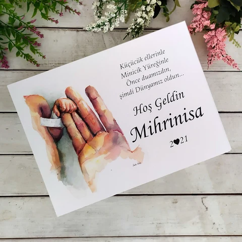 Yeni Bebek Hediyesi Karton Kutu Çikolata