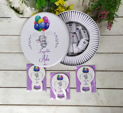 Fil Konsept 50 Çikolata 25 Balon Açacak Magnet