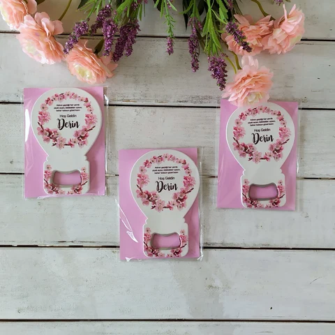 Çiçek Konsept 50 Çikolata 25 Balon Açacak Magnet