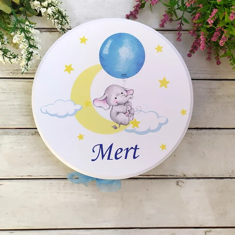 Fil Tema İsim Baskılı Bebek Çikolatası