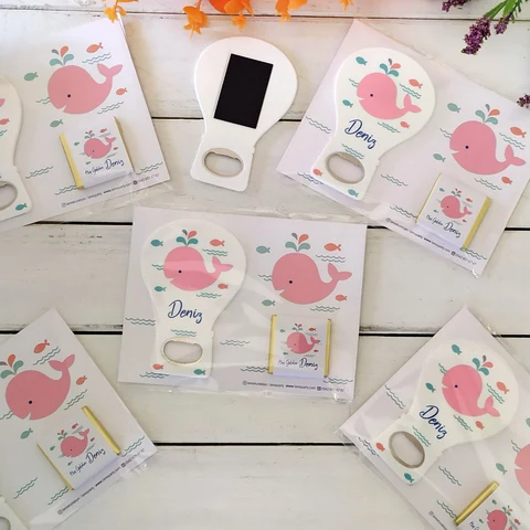 Zürafa Tema 2'li Set Bebek Çikolatası Açacak Magnet
