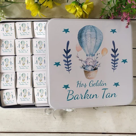 Uçan Balon Tema Bebek Çikolata