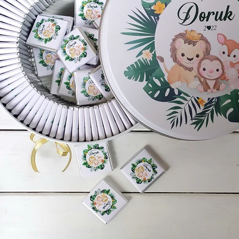 Safari Tema Bebek Çikolata