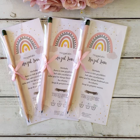 Gökkuşağı Tema Tohumlu Kalem