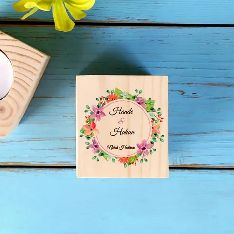 Nikah Hatırası Küp Mum