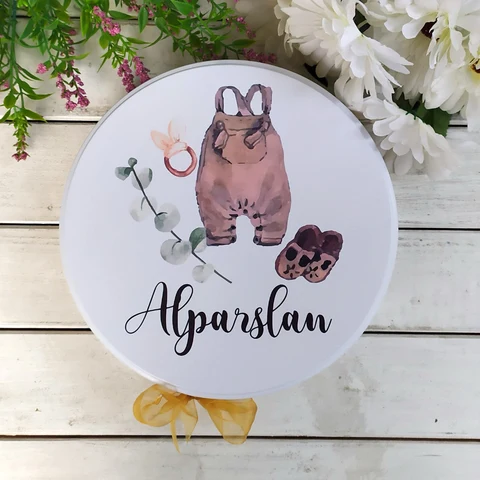 Yeni Bebek Hediyesi Metal Kutu Çikolata