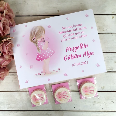 Yeni Bebek Hediyesi 32 Çikolata 15 Yuvarlak Açacak Magnet