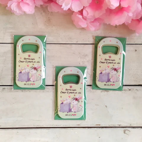 Tavşan Aile Konsept 50 Çikolata 25 Uzun Açacak Magnet