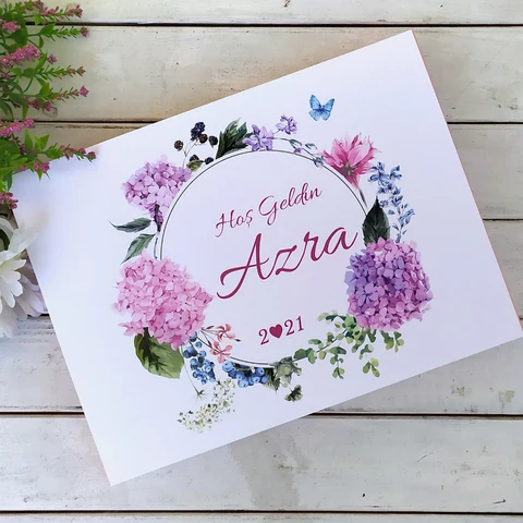 Çiçek Tema Karton Kutu Çikolata