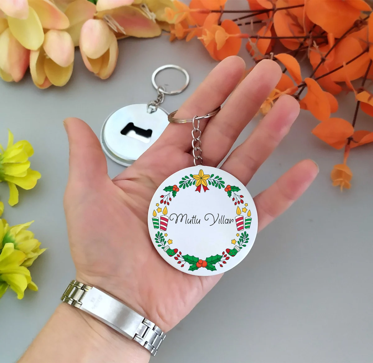 Yeni Yıl Temalı Açacak Anahtarlık