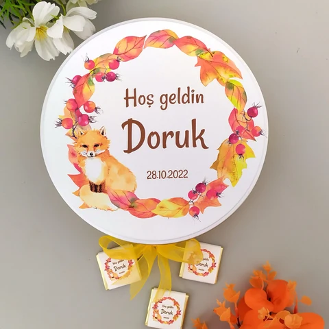 Sonbahar Tema Bebek Çikolatası