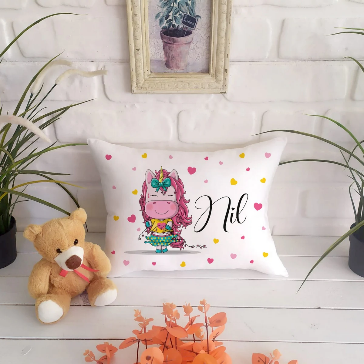 Unicorn Konsept Baskılı Bebek Yastığı