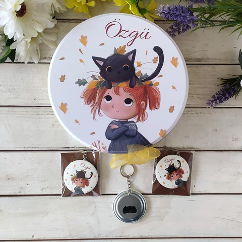 Kedi Konsept 50 Çikolata 25 Açacak Anahtarlık