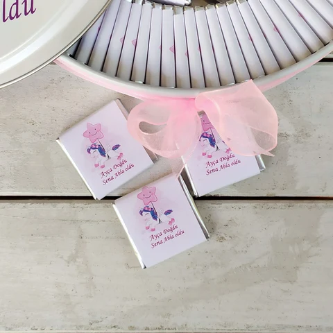 Unicorn Tema Bebek Çikolatası