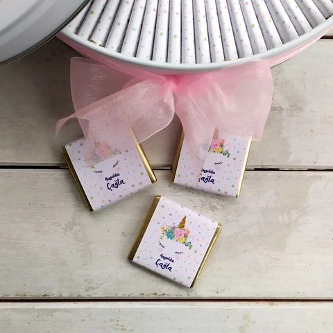 Unicorn Tema Bebek Çikolatası