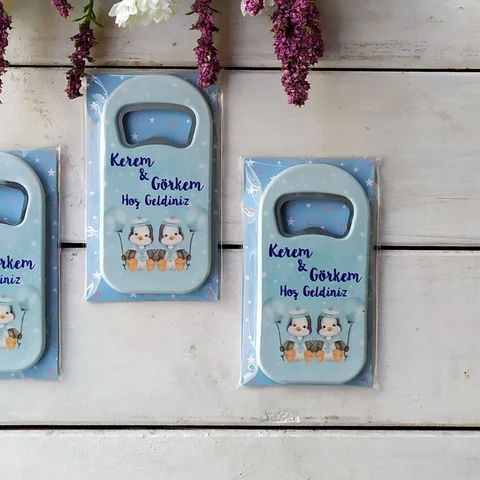 İkiz Bebek Hediyesi Açacak Magnet