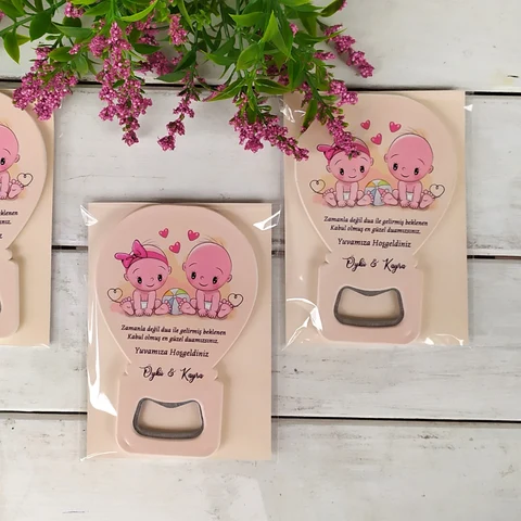 İkizler Bebek Hediyesi Açaçak Magnet