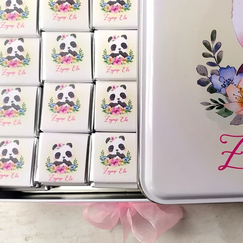Panda Tema Bebek Çikolatası